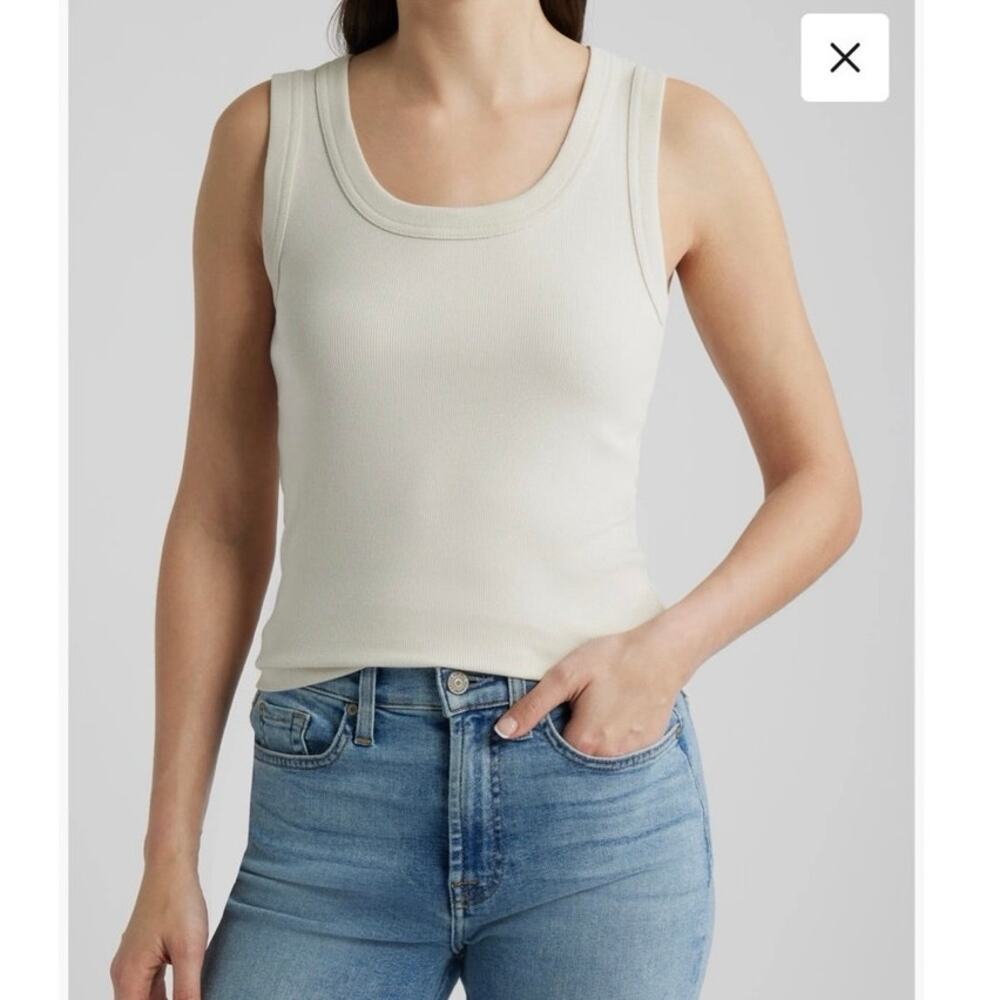 NWOT Nic + Zoe Perfect Stretch Knit Scoop Neck Tank in Coconut SZ L